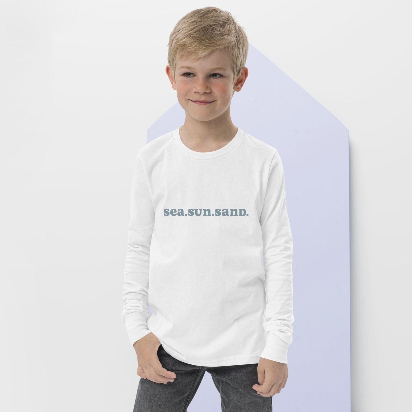 sea.sun.sand. youth long sleeve tee