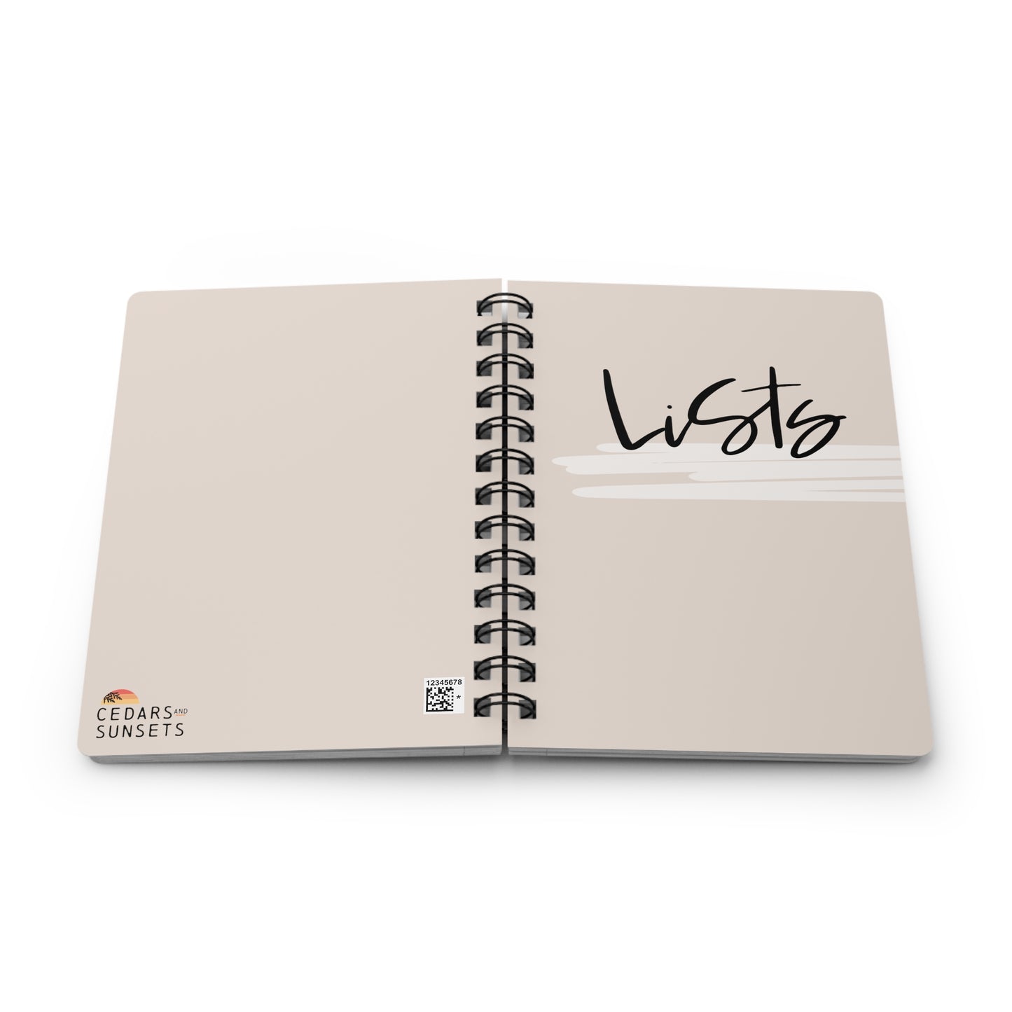 Lists Spiral Bound Journal