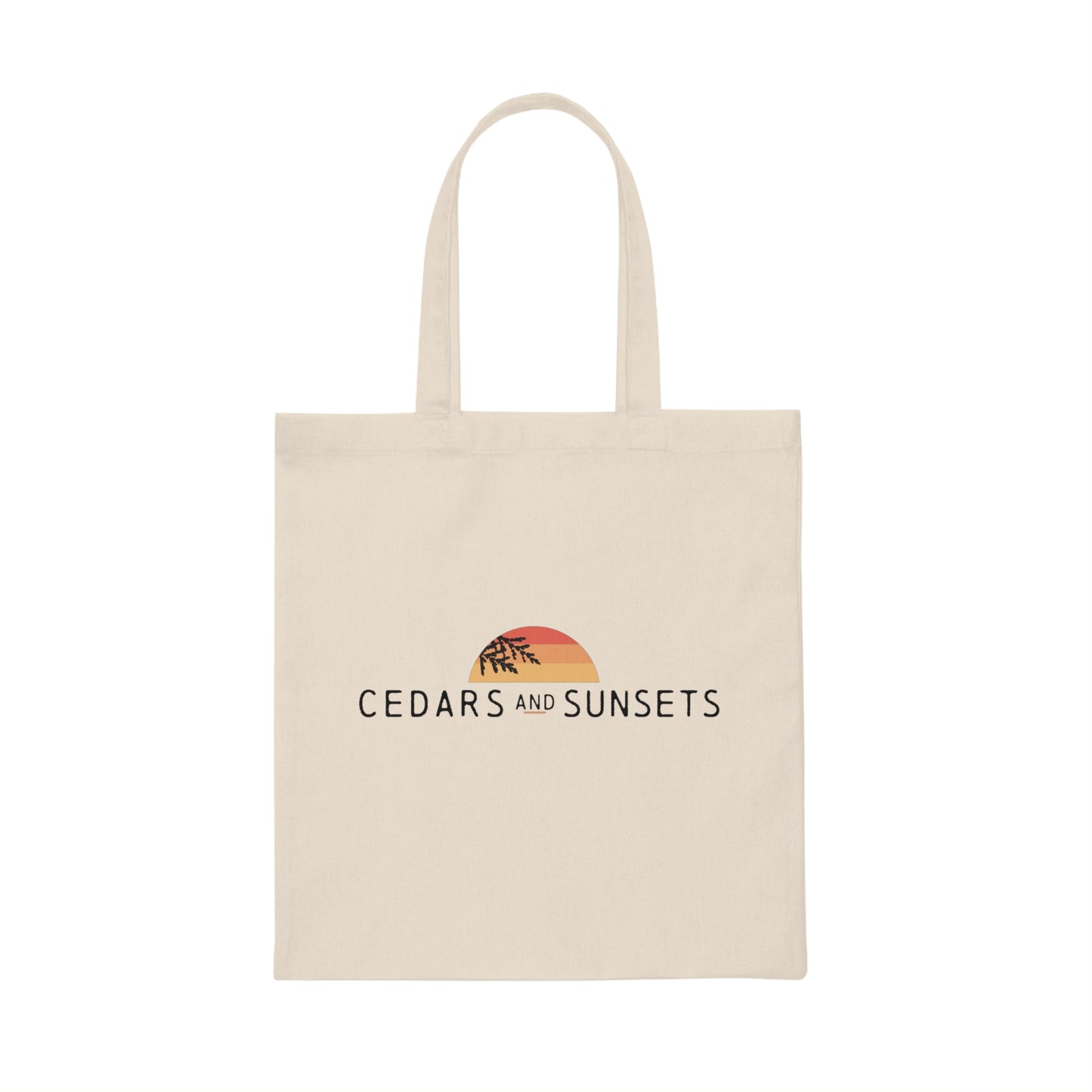 Cedars and Sunsets Canvas Tote Bag