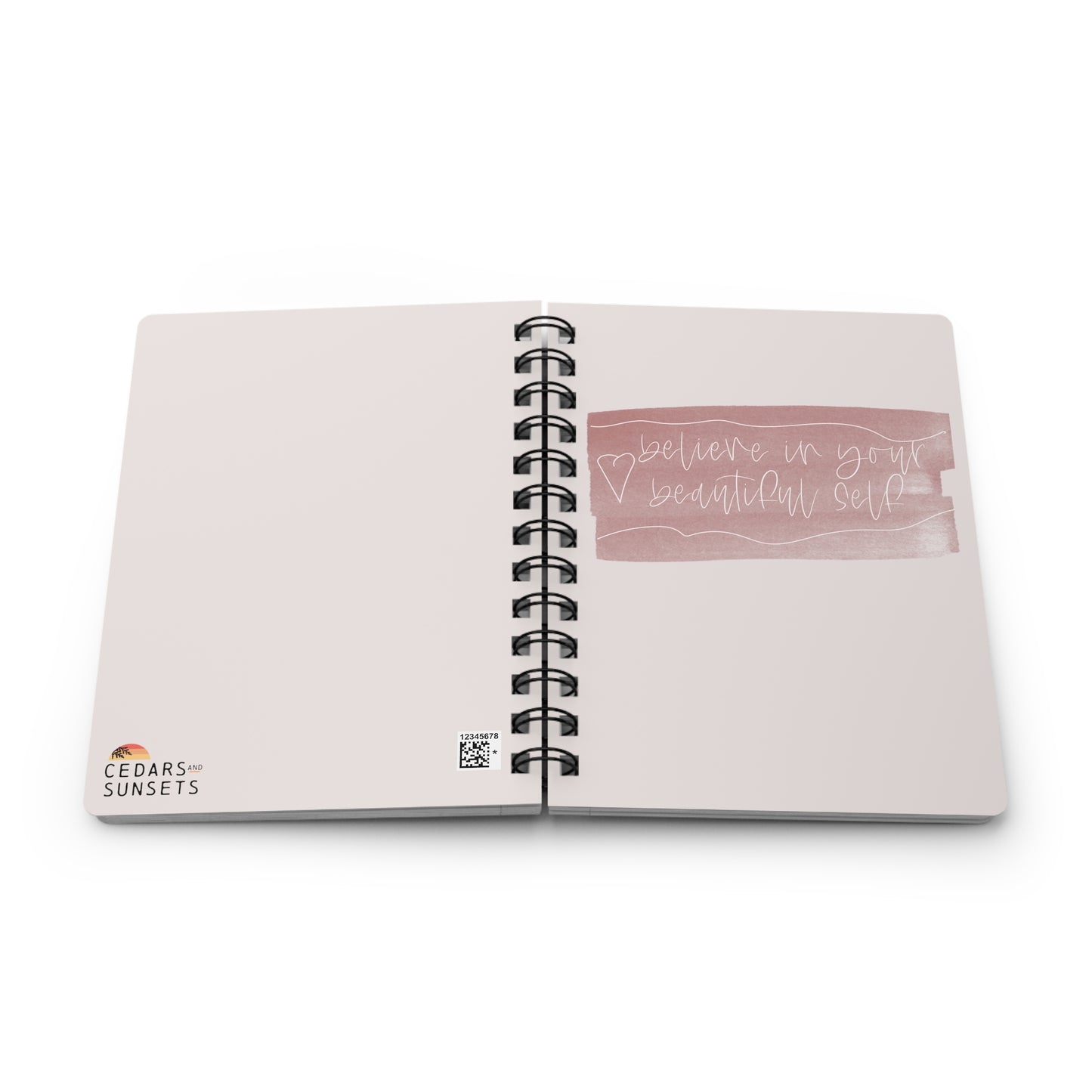 Believe in your Beautiful Self Spiral Bound Journal