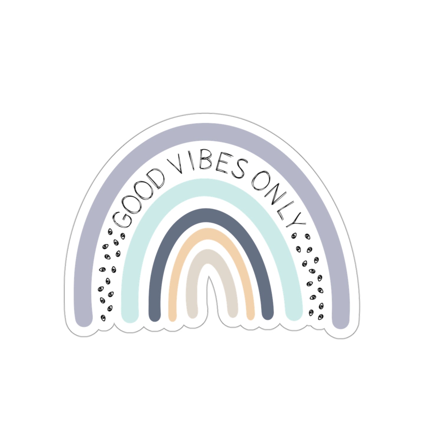 Good Vibes Only Rainbow Sticker