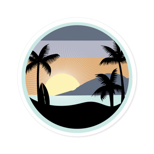 Tropical Sunset Sticker