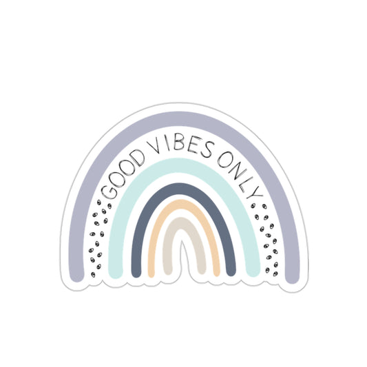 Good Vibes Only Rainbow Sticker