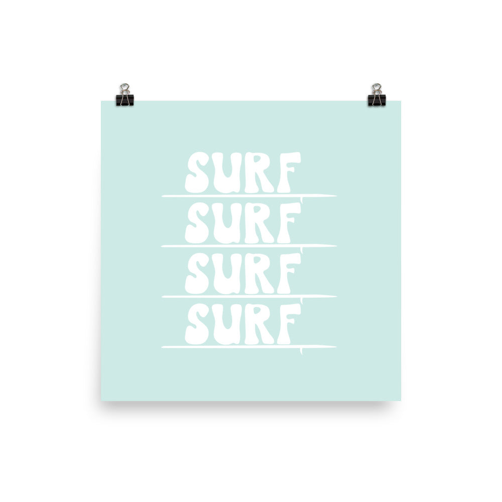 SS Surf Art Print Poster (Aqua)