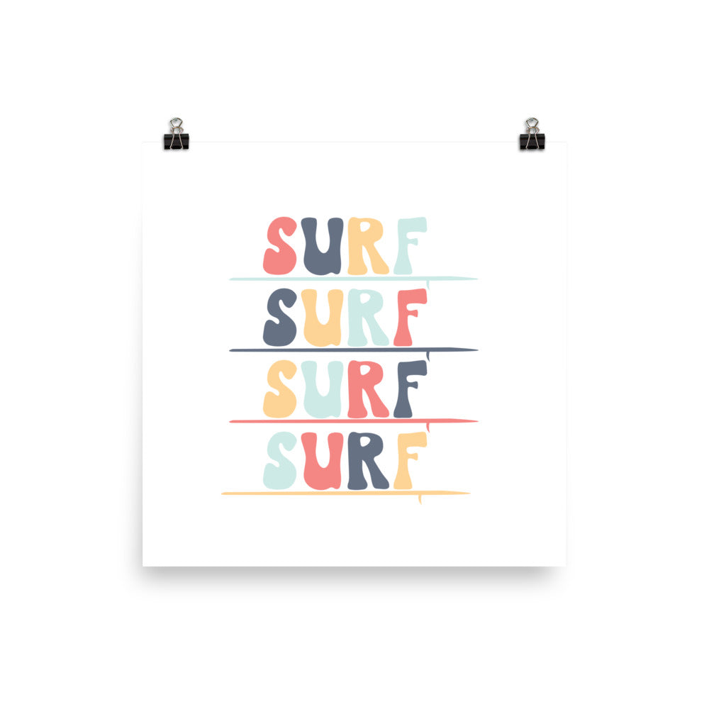 SS Surf Art Print Poster (mixed multi)