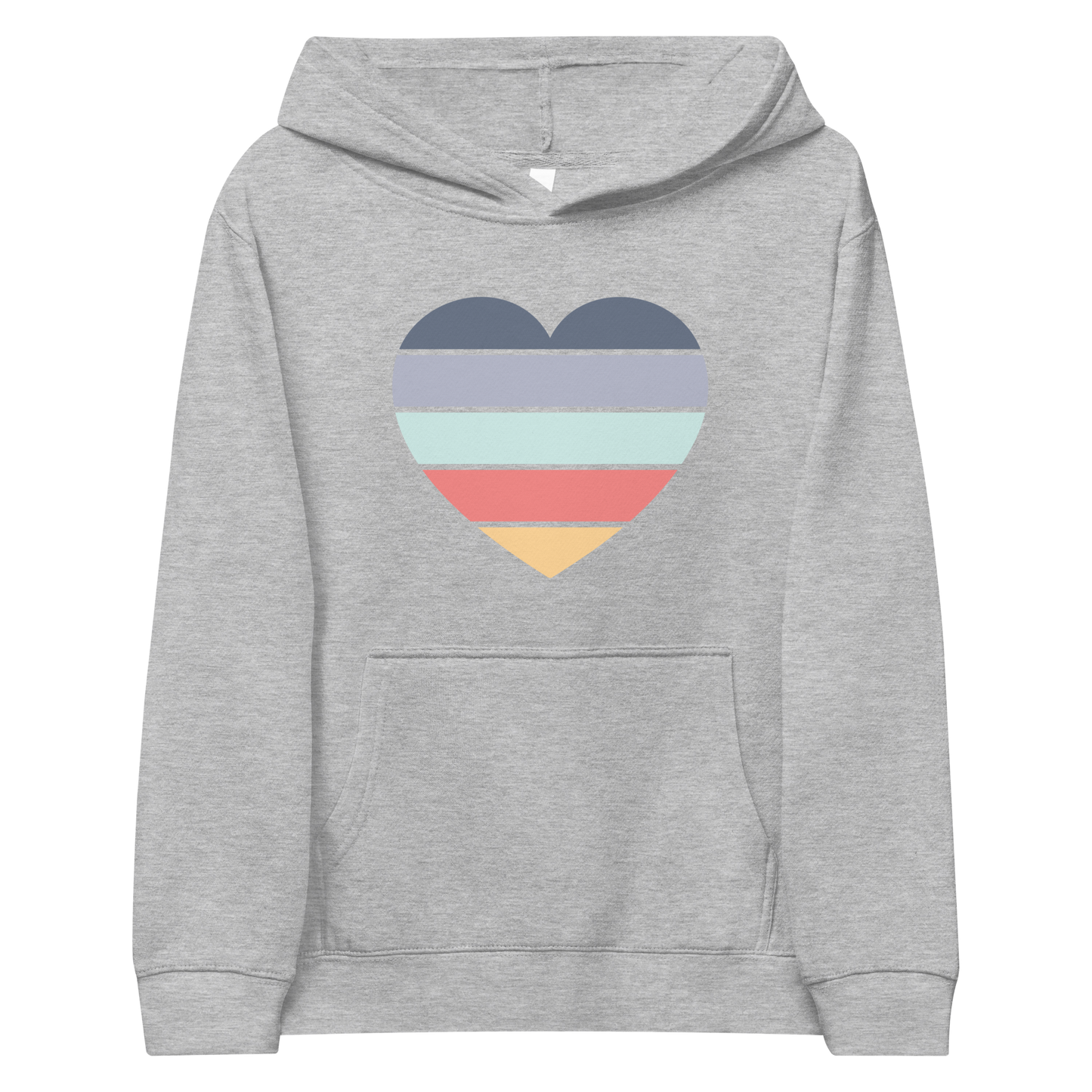 Youth Sunset Heart Graphic Fleece Hoodie