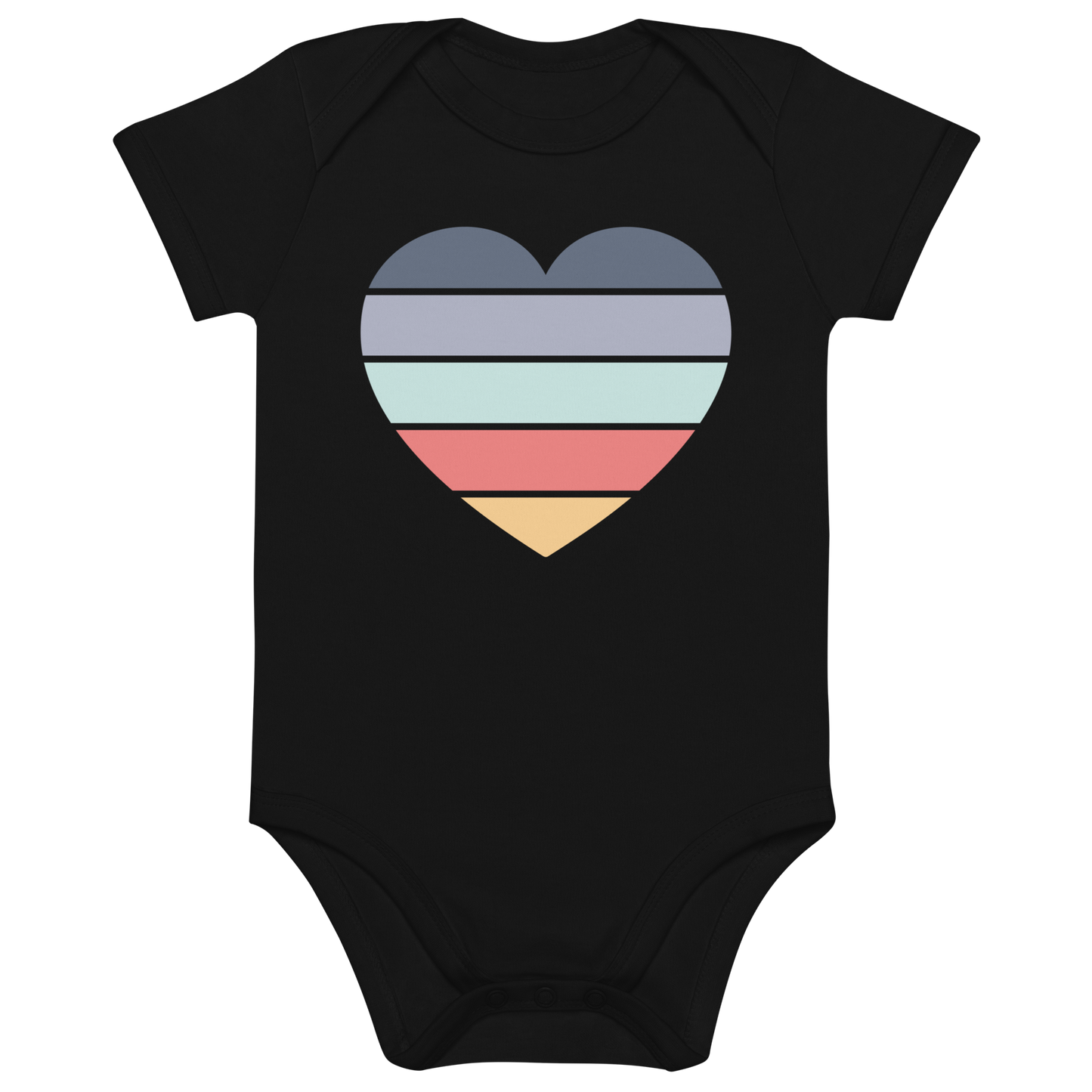 Sunset Heart Organic Cotton Baby Graphic Bodysuit