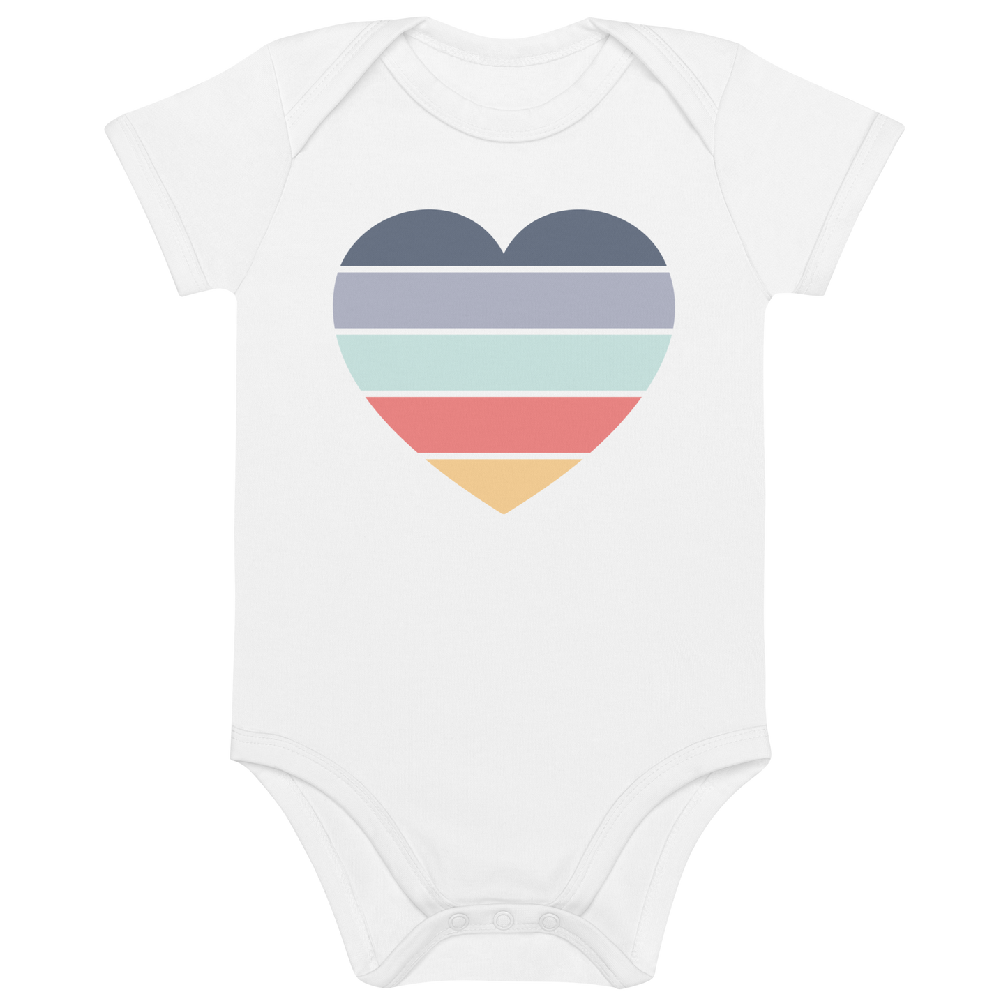 Sunset Heart Organic Cotton Baby Graphic Bodysuit