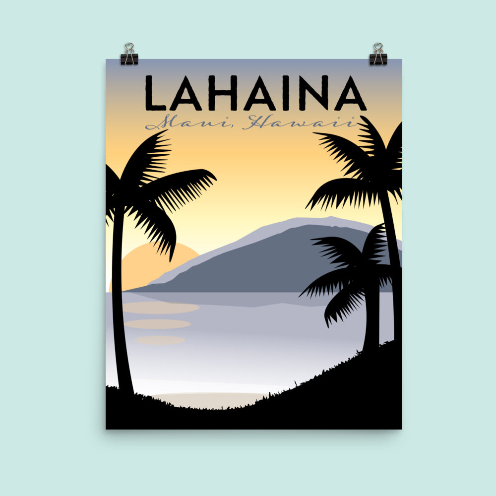 Lahaina Sunset Art Print Poster