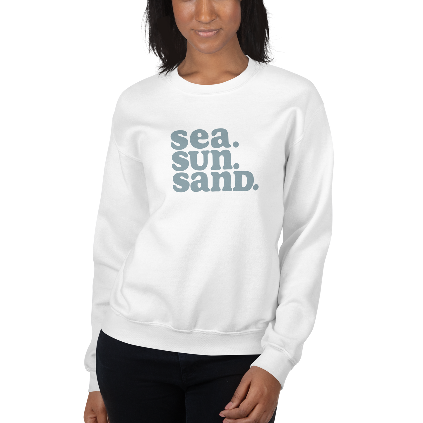 Sea Sun Sand Unisex Graphic Crewneck Sweatshirt