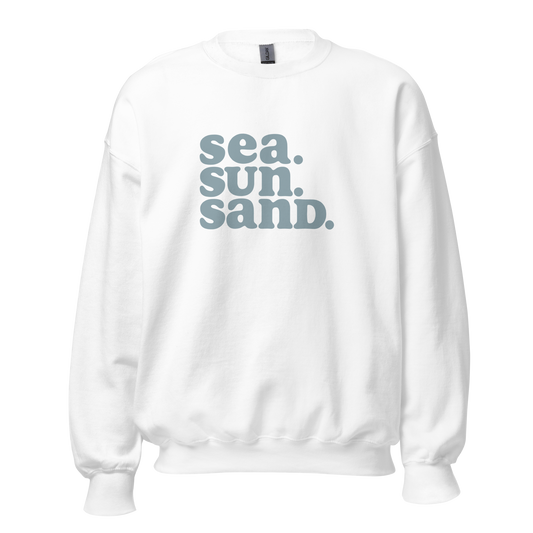 Sea Sun Sand Unisex Graphic Crewneck Sweatshirt