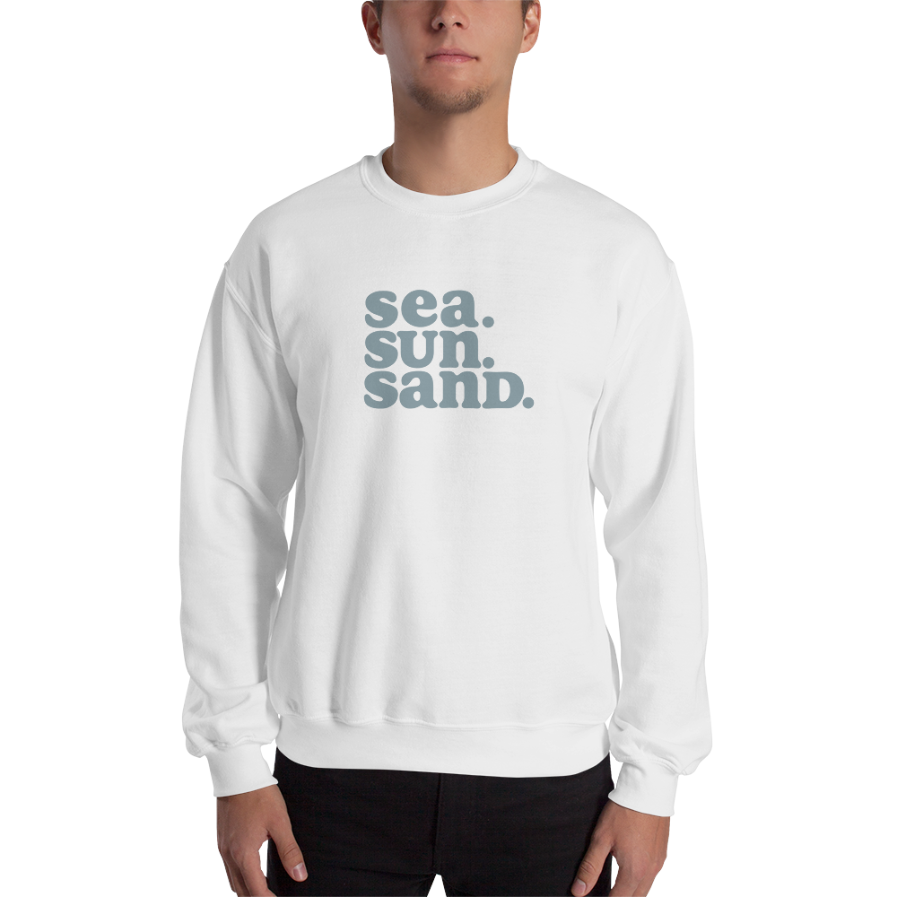 Sea Sun Sand Unisex Graphic Crewneck Sweatshirt