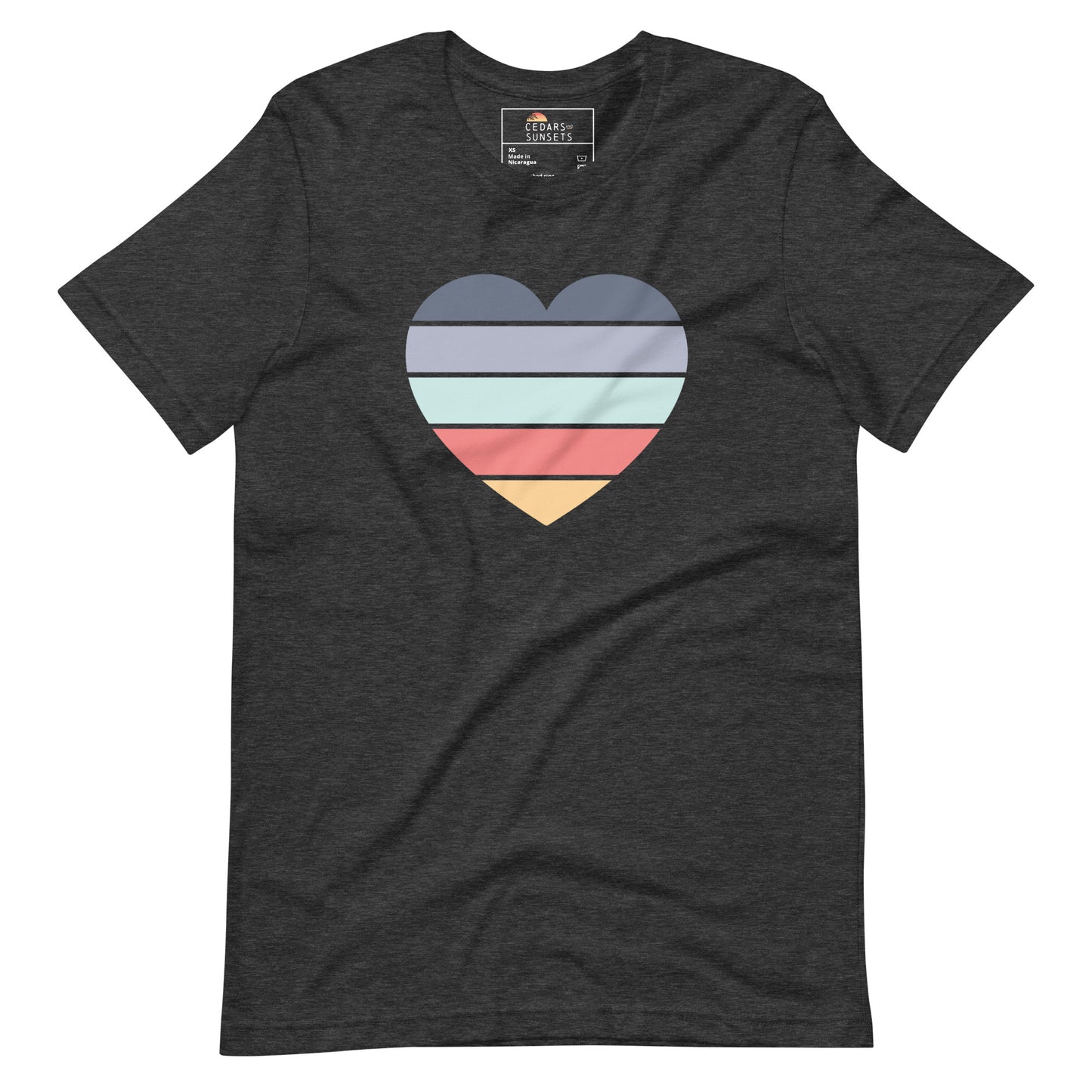 Sunset Heart Unisex Graphic Tee