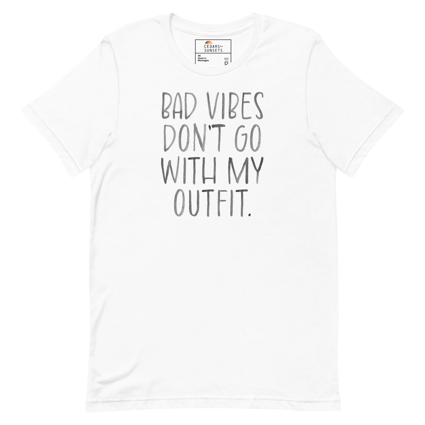 Bad Vibes Don't Go With My Outfit Unisex Graphic Tee