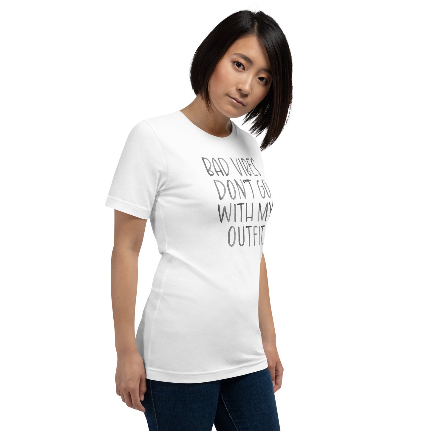 Bad Vibes Don't Go With My Outfit Unisex Graphic Tee