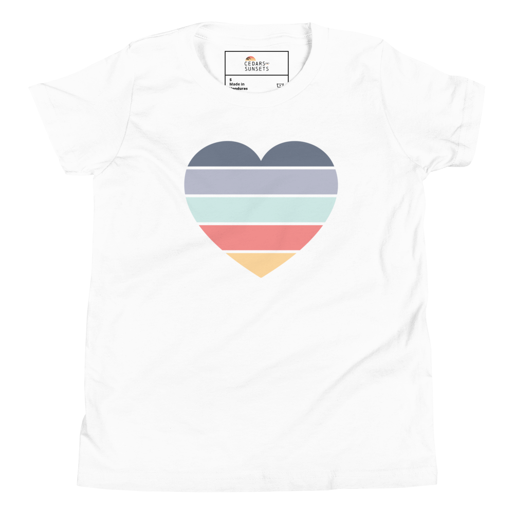 Sunset Heart Youth Graphic Tee