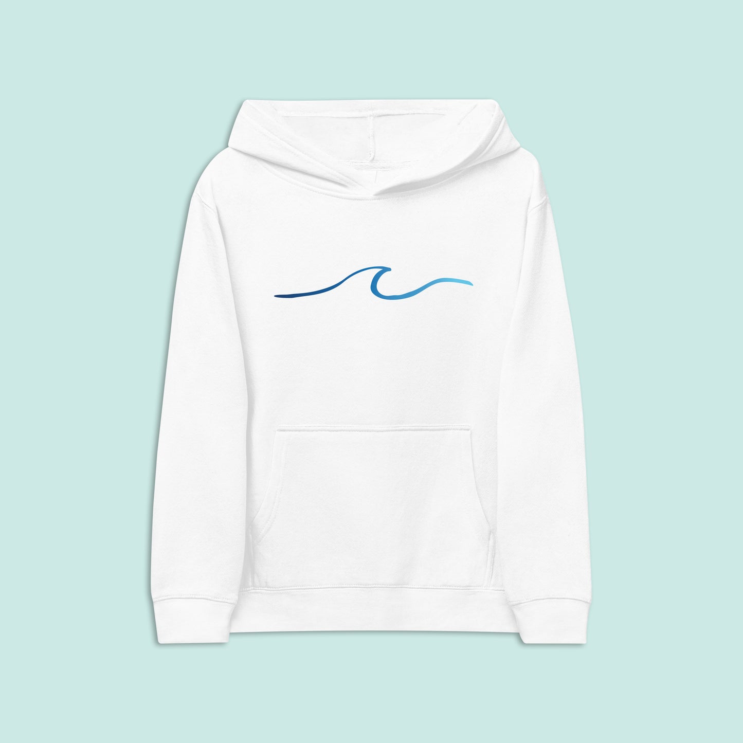 Ombre Wave Youth Graphic Hoodie